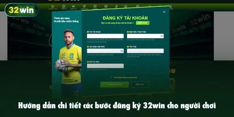 Hướng dẫn chi tiết các bước đăng ký 32win cho người chơi