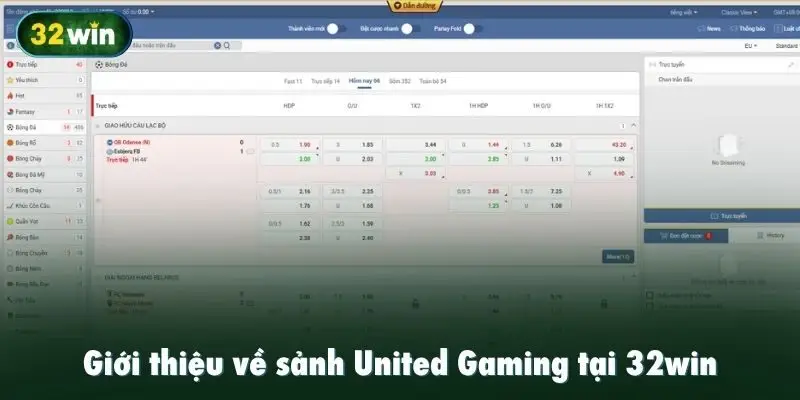 Giới thiệu về sảnh United Gaming tại 32win